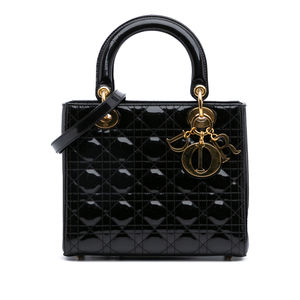 Pre-Loved Dior Medium Patent Cannage Lady Dior